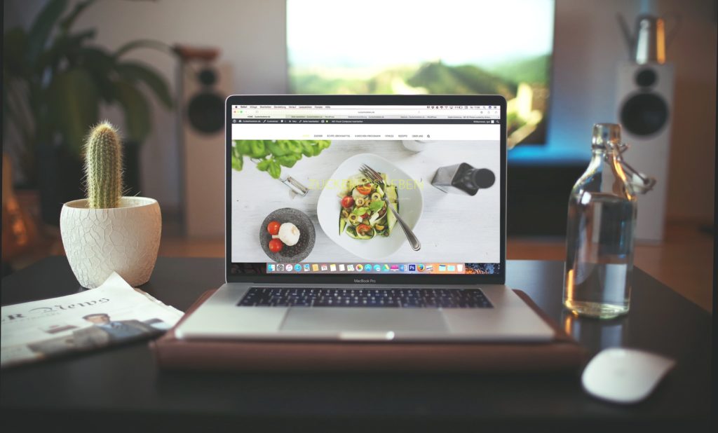 Magnificent Elements Of Web Design: 5 Key Pieces MacBook Pro showing vegetable dish
