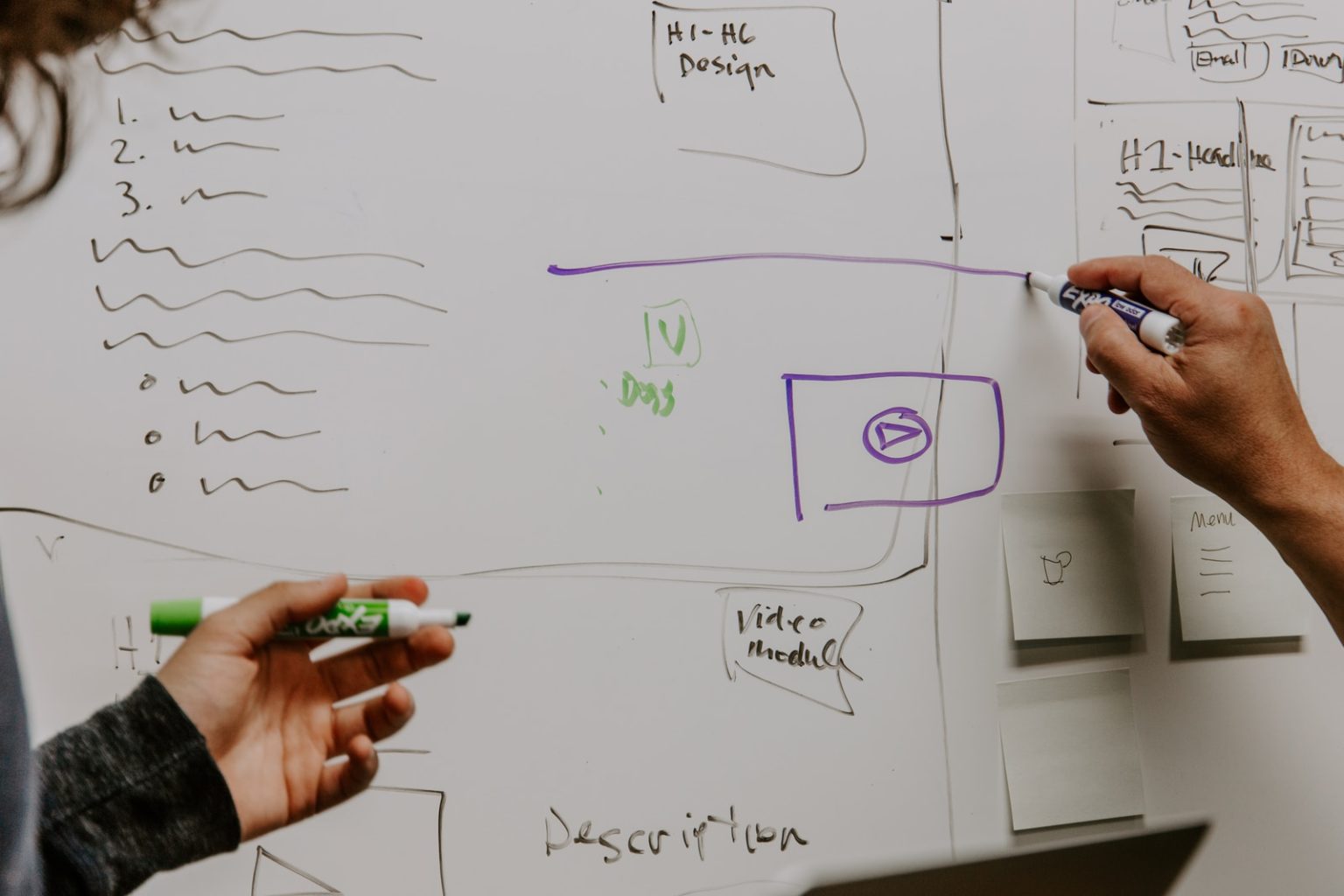 What To Do When You’re Not Reaching Your Customers two people drawing on whiteboard